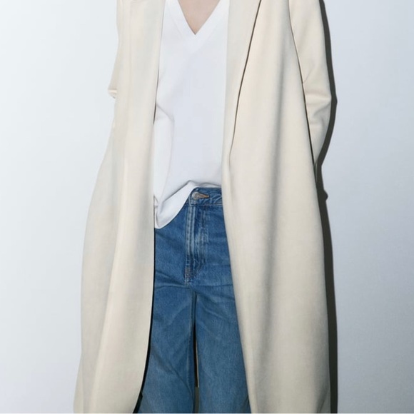 ZARA light pink microfiber trench XS nwt - Picture 6 of 6